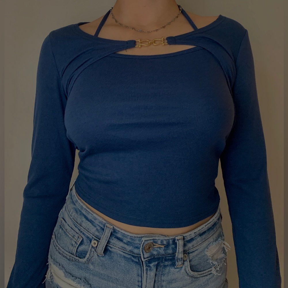 Women’s blue two-piece set